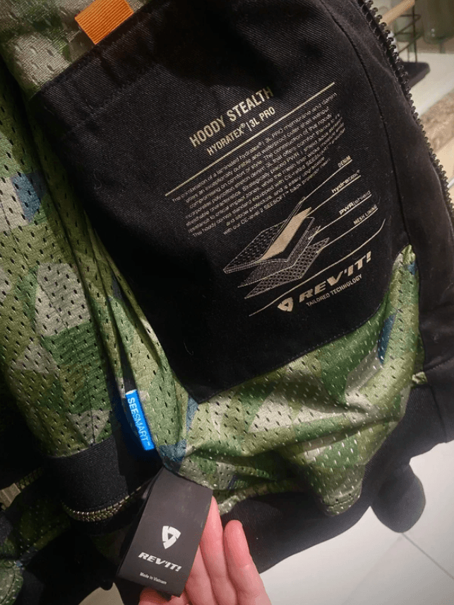Blouson de moto Hoody Stealth Hydratex 3L Pro REV'IT! — photo 3/3