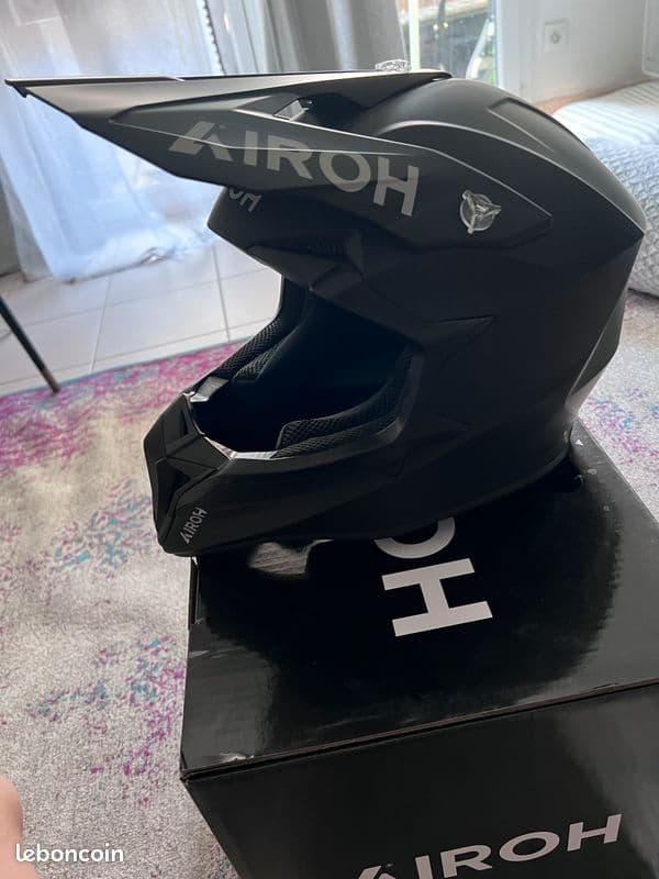 Casque moto tout terrain Wraaap Noir Mat