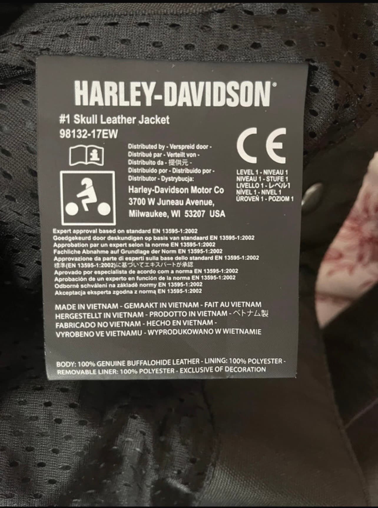 Blouson de moto Harley Davidson (édition One Skull) — photo 5/6