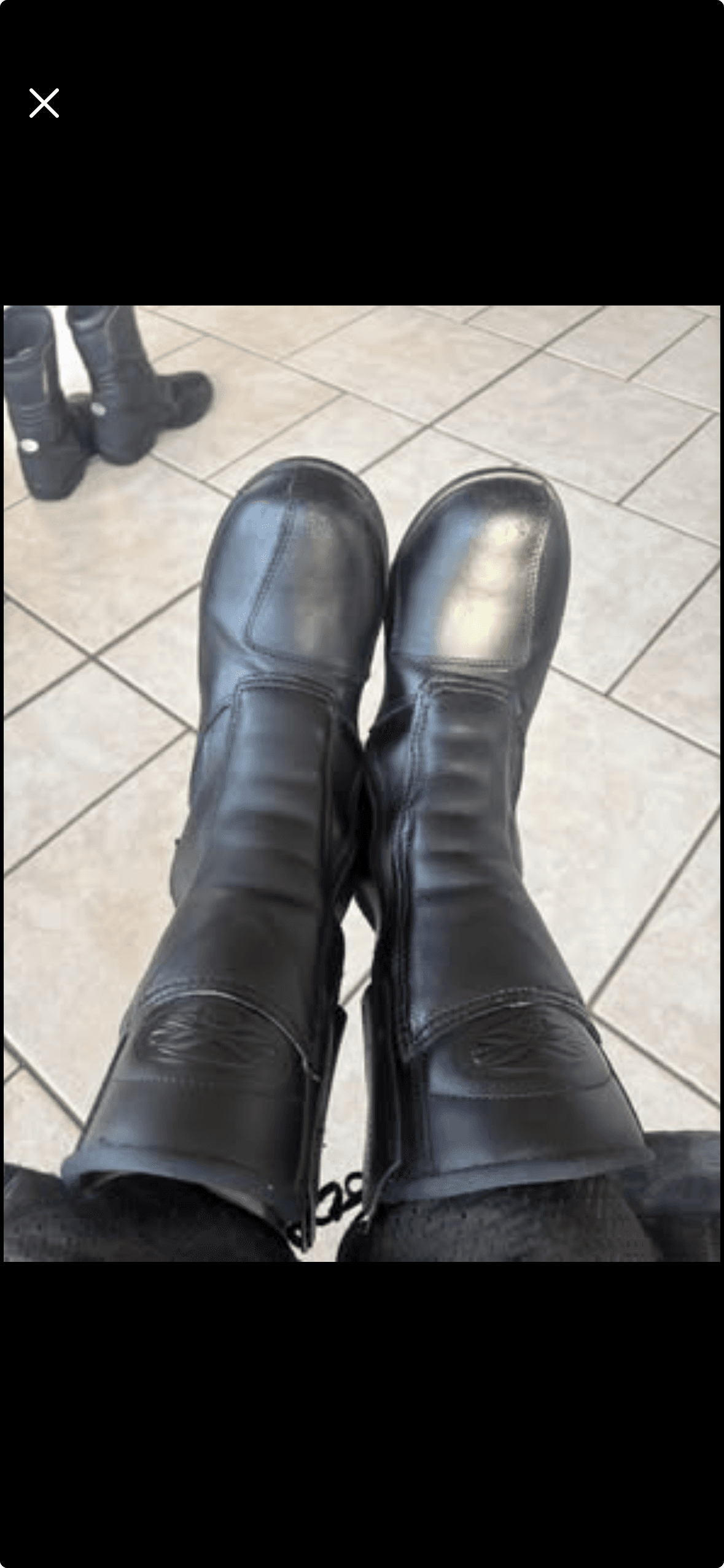 Bottes moto cuir femme — photo 3/3