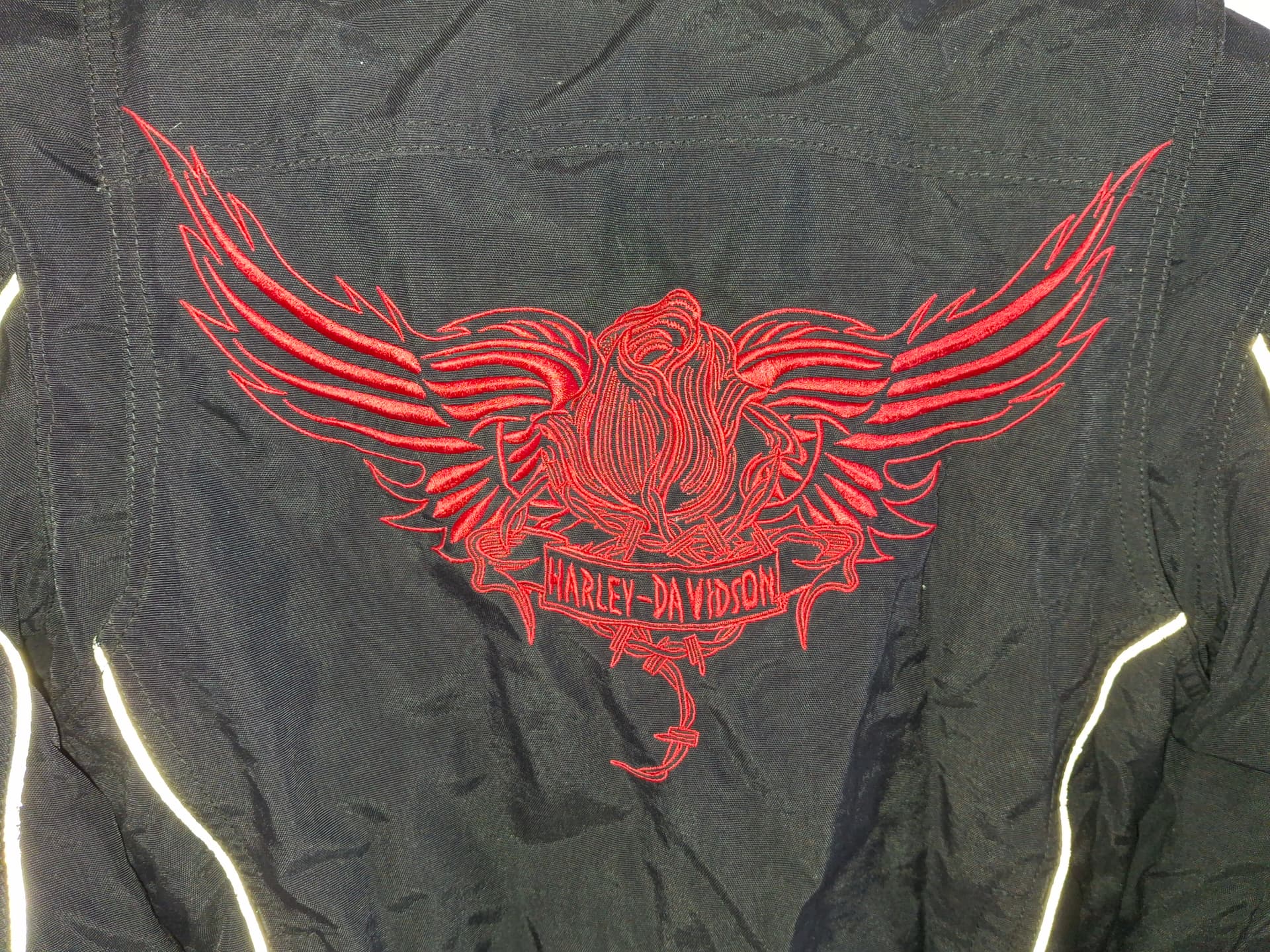 Blouson textile femme Harley Davidson broderie rouge taille S — photo 2/5