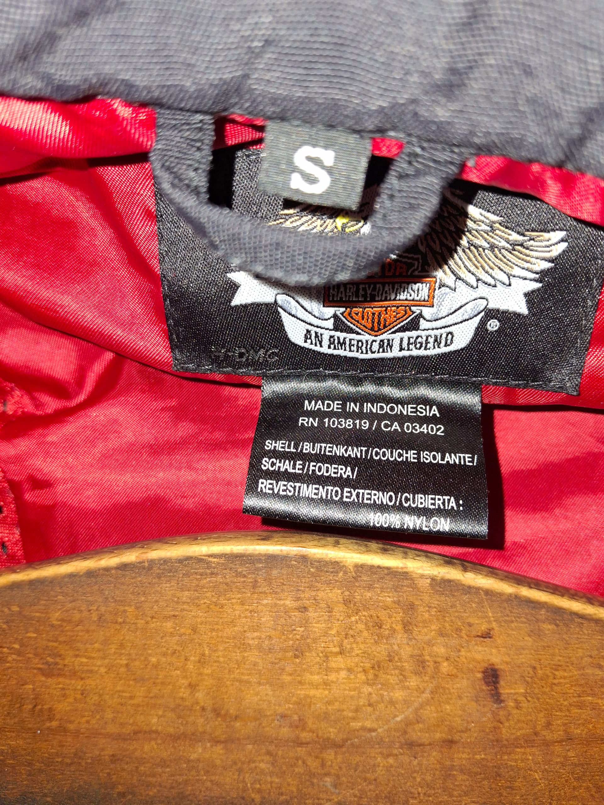 Blouson textile femme Harley Davidson broderie rouge taille S — photo 5/5