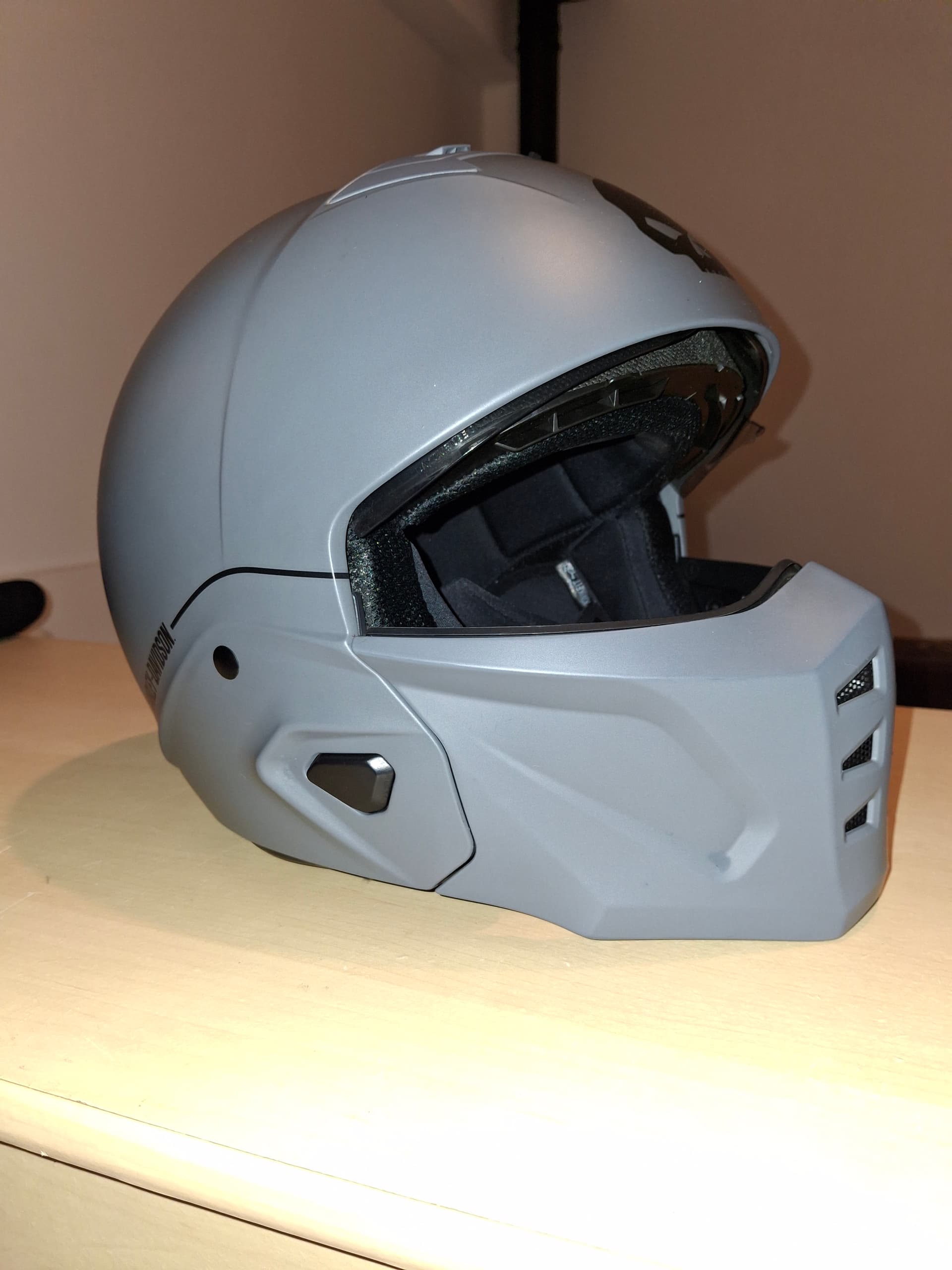 Casque 2 en 1 Harley Davidson Pilot II authentique gris perle — photo 1/5