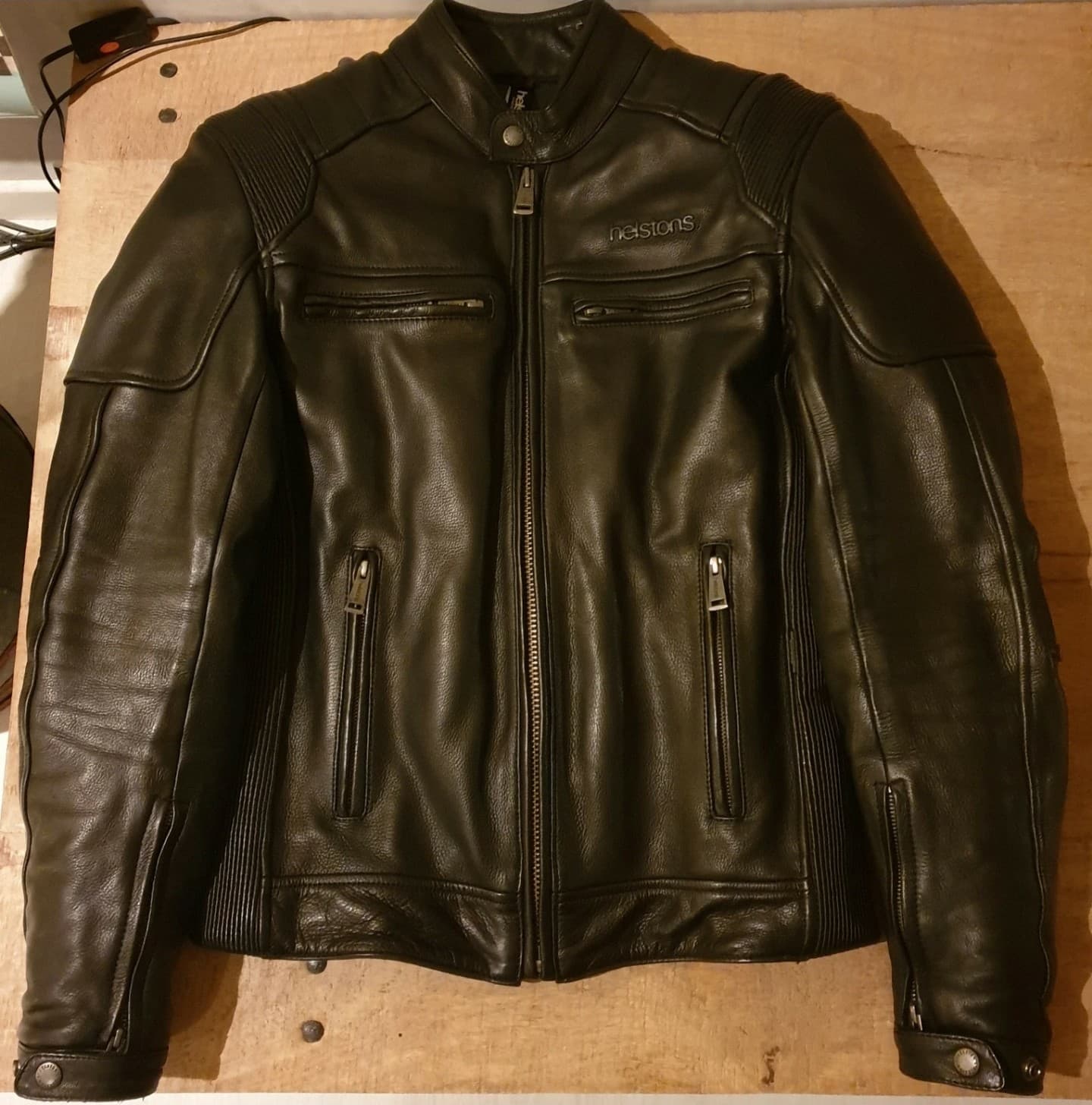 Blouson Helstons Trust Cuir Plain — photo 4/6