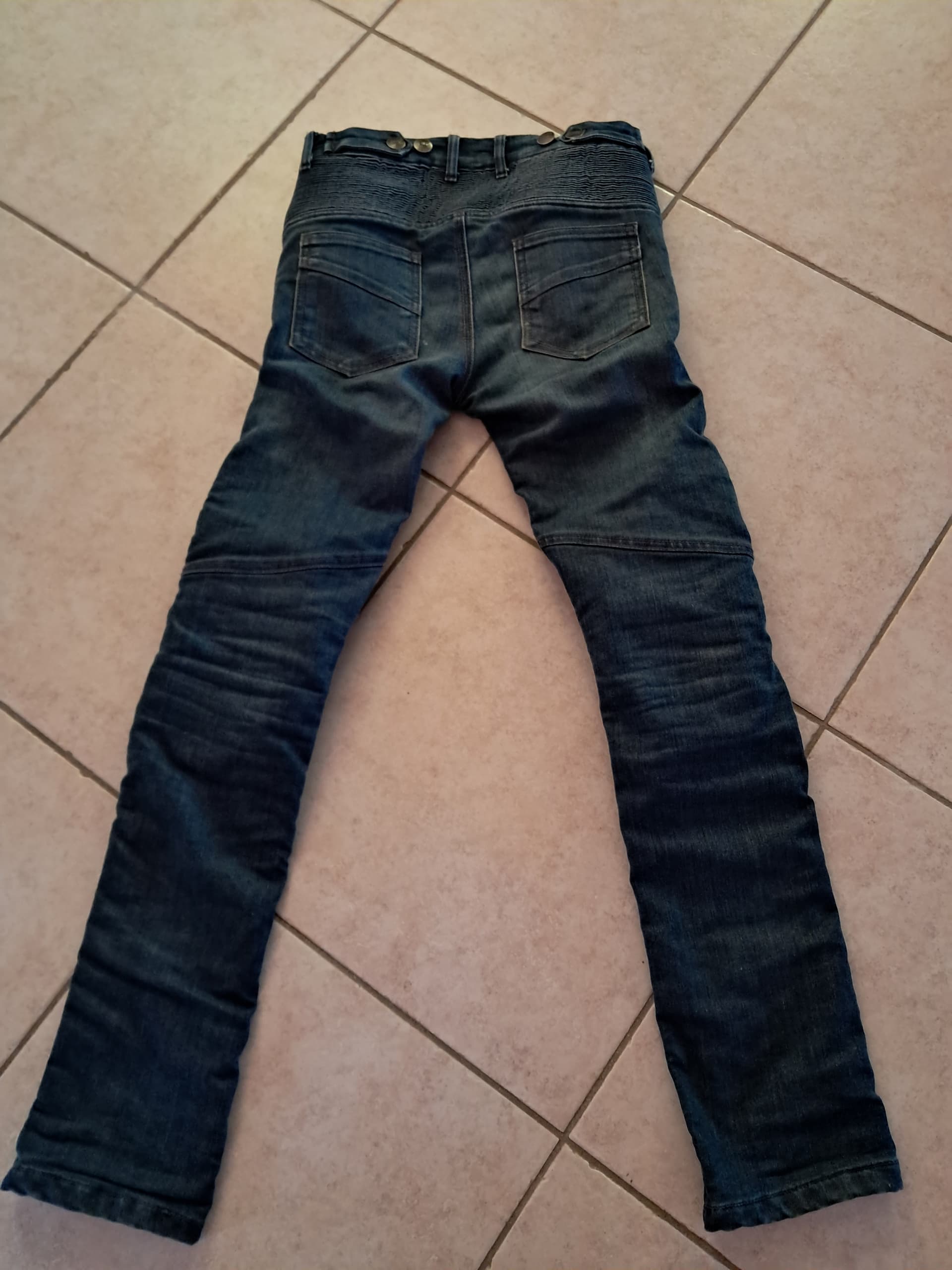 pantalon moto femme en jean — photo 2/4