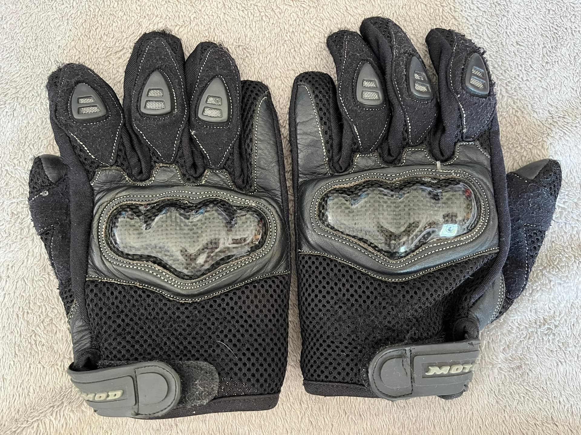 Gants moto/vélo unisex Motomod cuir vachette noir T5