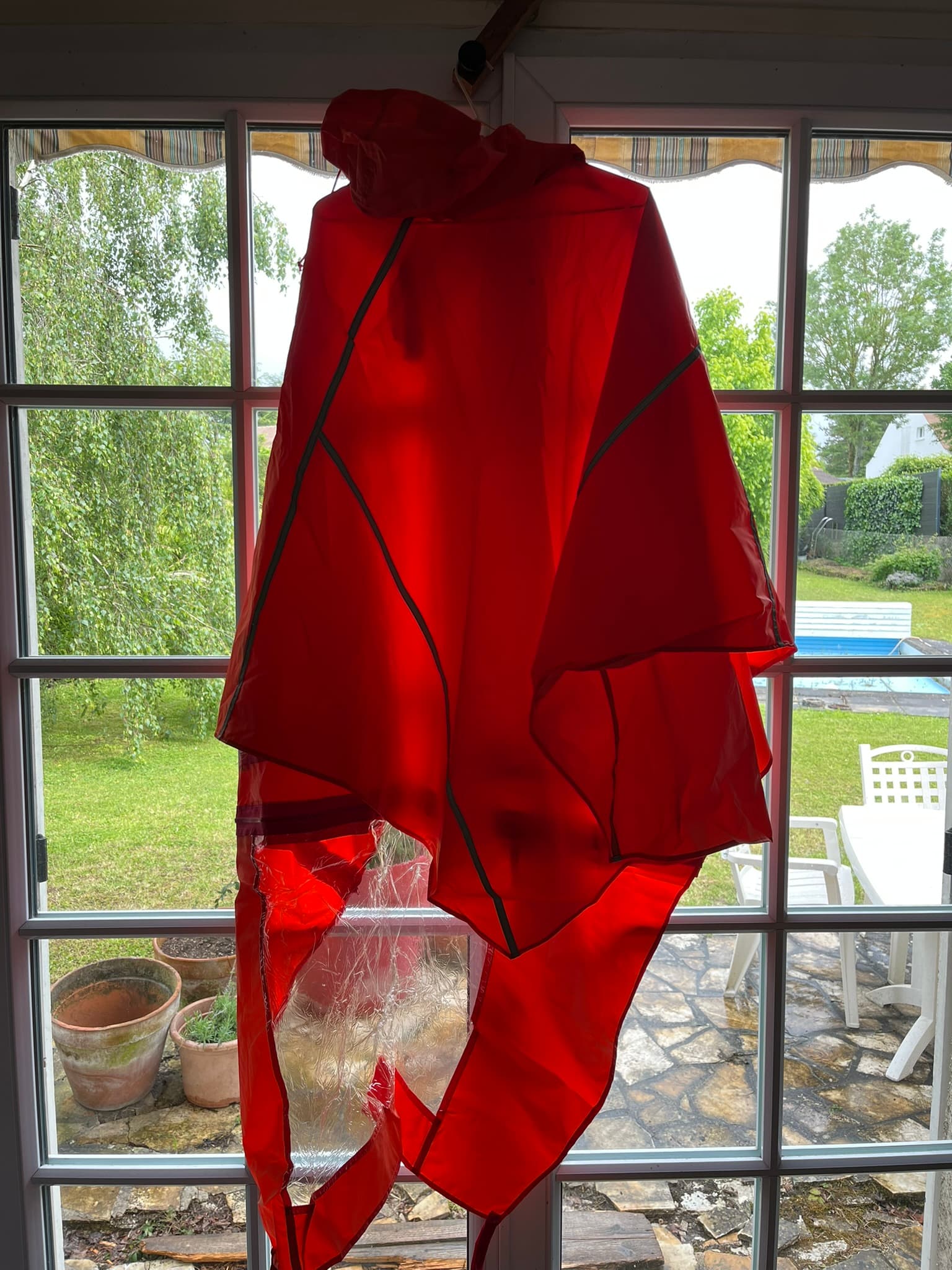 Poncho de pluie allongé moto/scooter haute visibilité transformable Taille S/M — photo 2/6