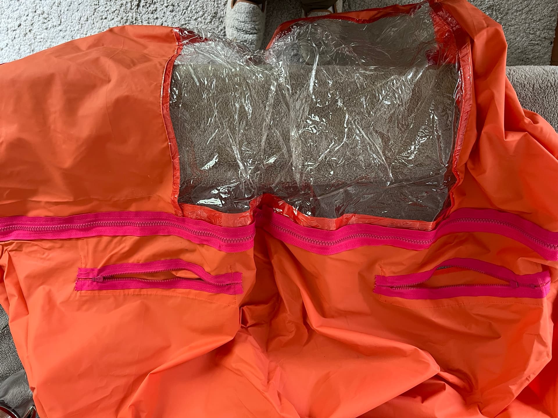 Poncho de pluie allongé moto/scooter haute visibilité transformable Taille S/M — photo 3/6
