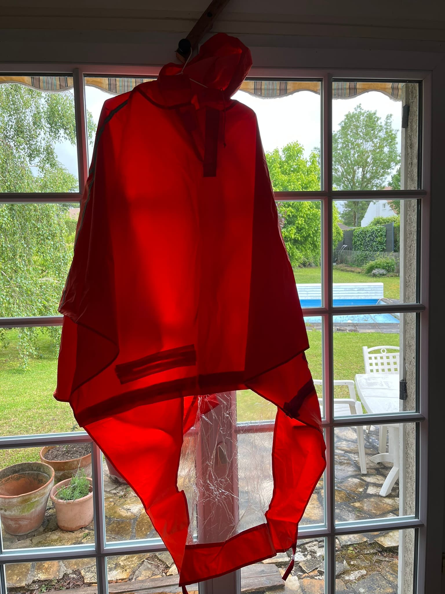 Poncho de pluie allongé moto/scooter haute visibilité transformable Taille S/M — photo 4/6