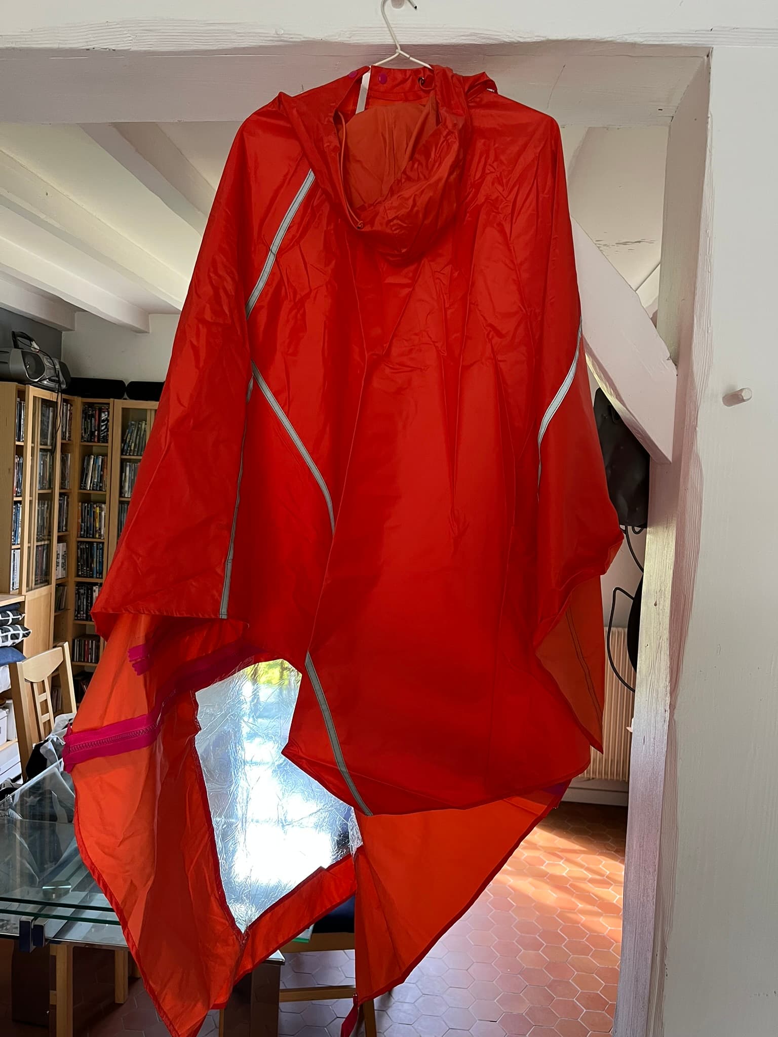 Poncho de pluie allongé moto/scooter haute visibilité transformable Taille S/M — photo 5/6