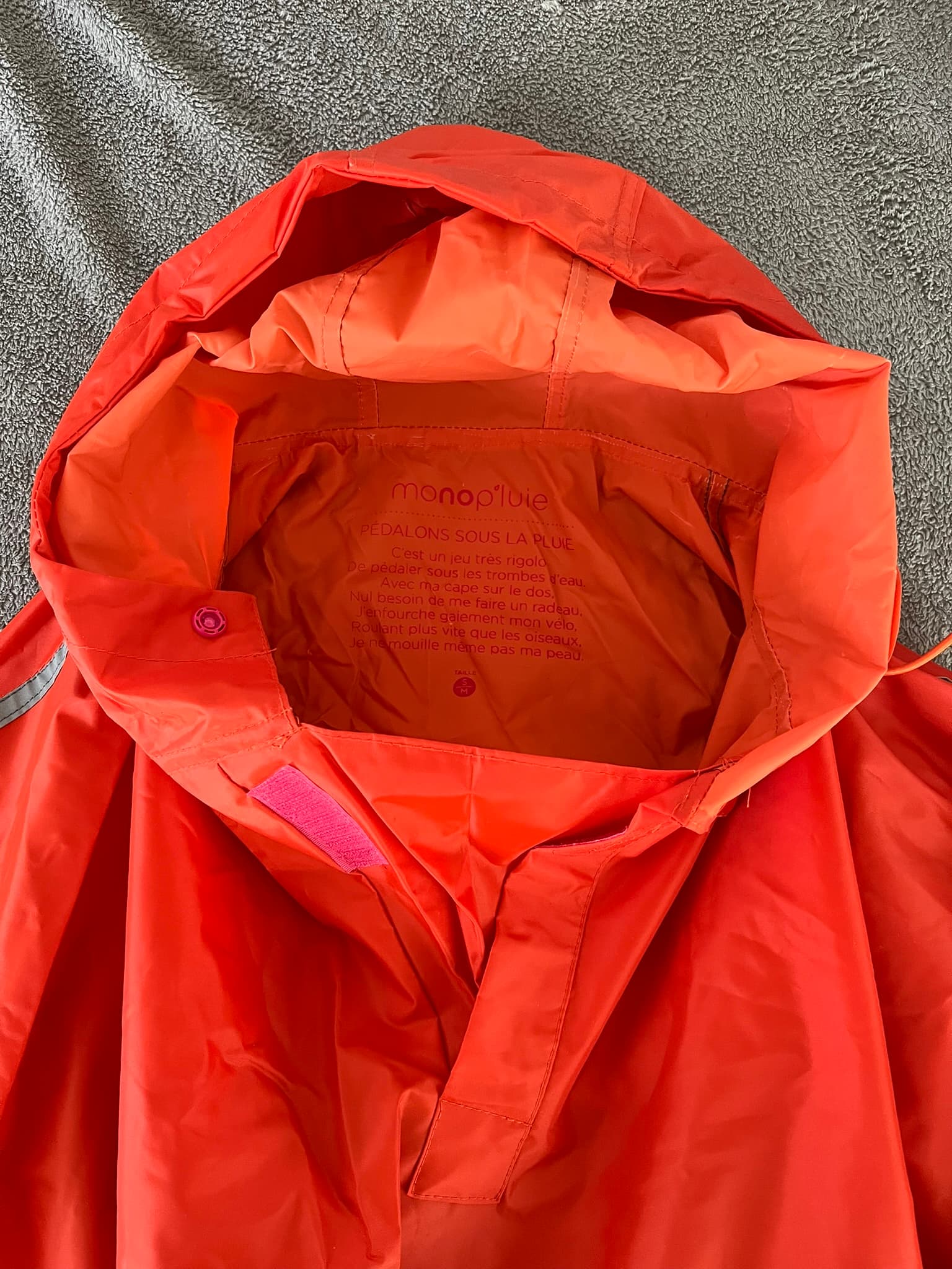 Poncho de pluie allongé moto/scooter haute visibilité transformable Taille S/M — photo 6/6