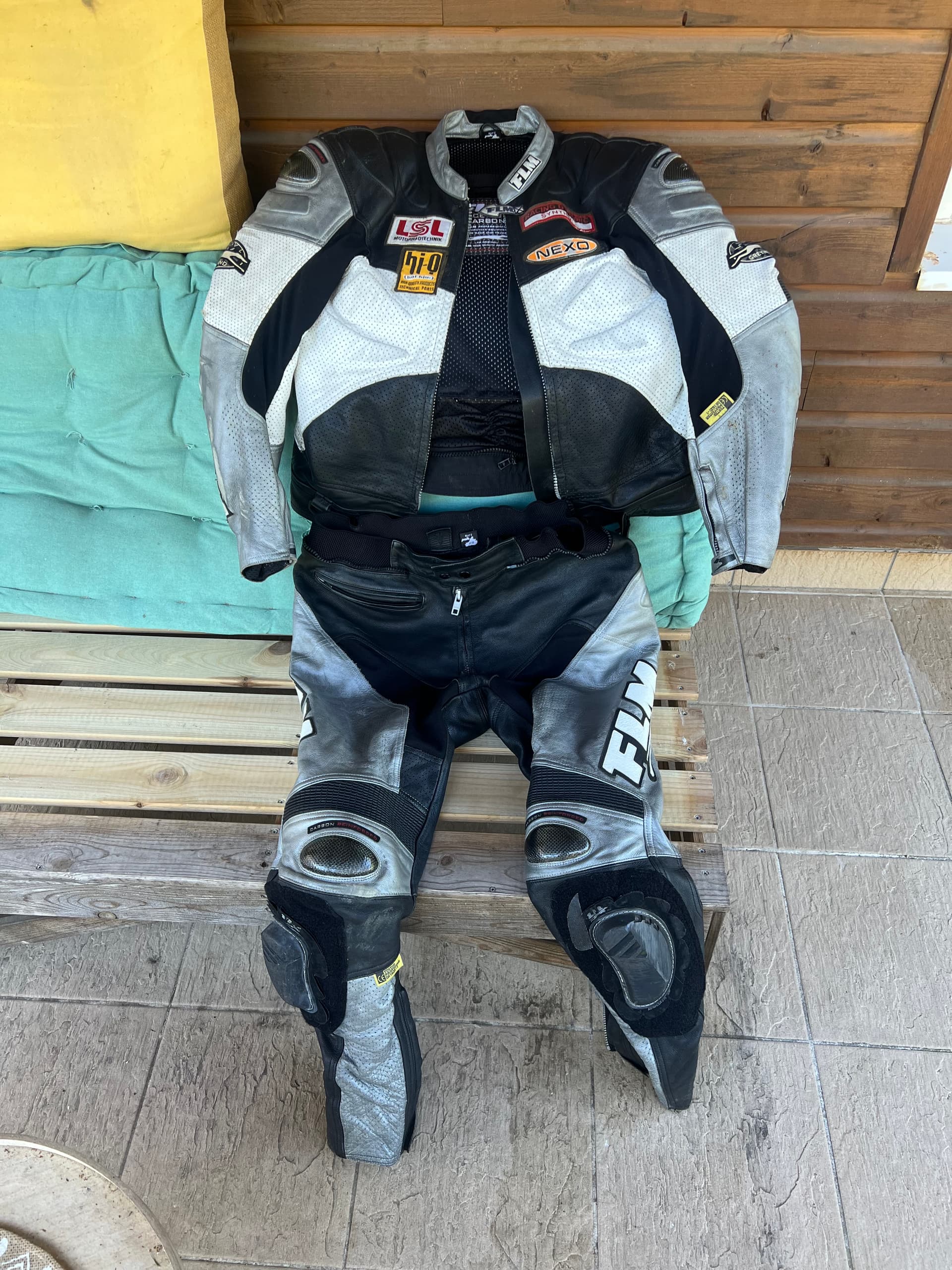 Combinaison cuir moto homme