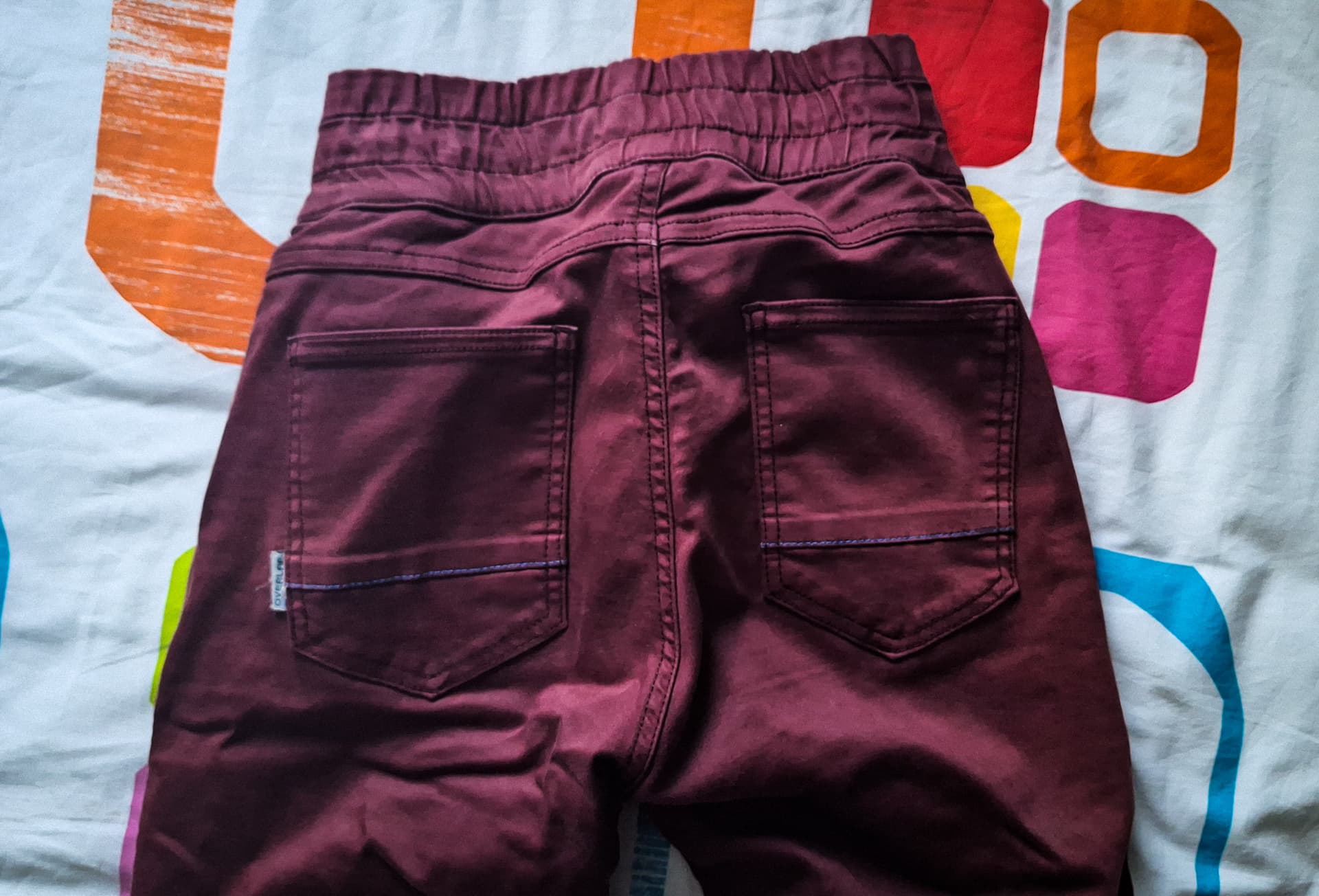 Pantalon Femme Overlap Bordeaux T36 — photo 2/2