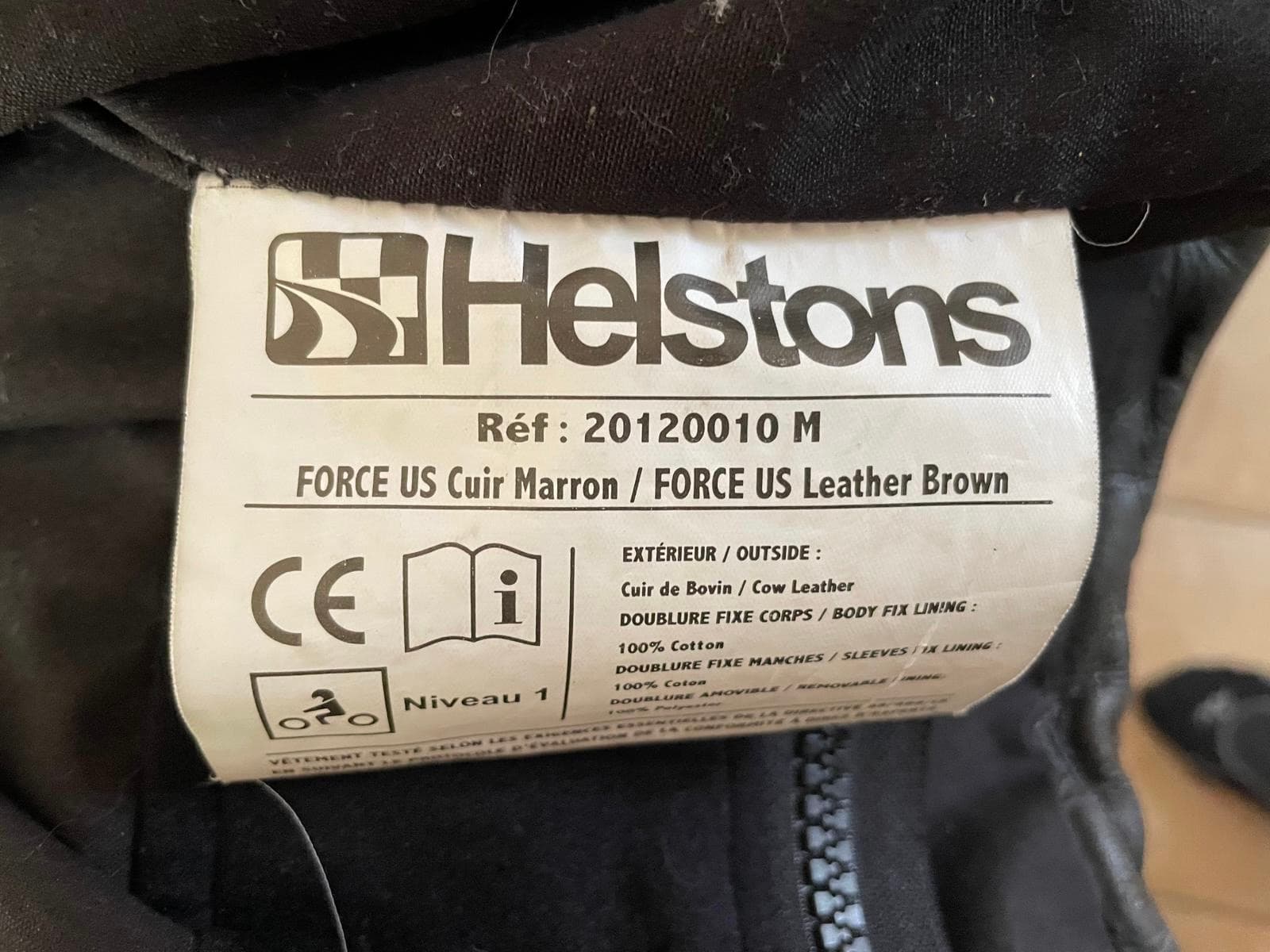 Blouson de moto Cuire Helstons — photo 5/5