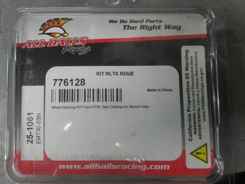 kit Roulements roue avant ALL BALLS 776128 pour KTM EXC … — photo 1/2